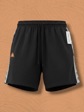 Kappa Authentic‎ Black Logo Side Strip Shorts XL